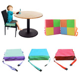 Maxbell Faux Leather Portable Kids Dining Chair Booster Cushion Seat Pad 3" Blue