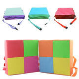 Maxbell Faux Leather Portable Kids Dining Chair Booster Cushion Seat Pad 3" Blue