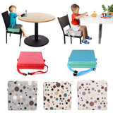 Maxbell Faux Leather Portable Kids Dining Chair Booster Cushion Seat Pad 3" Blue