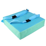 Maxbell Faux Leather Portable Kids Dining Chair Booster Cushion Seat Pad 3" Blue