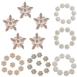 Maxbell 10pcs Crystal Rhinestone Pearl Flower Embellishments Button 30mm - Aladdin Shoppers