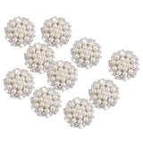 Maxbell 10pcs Crystal Rhinestone Pearl Flower Embellishments Button 30mm - Aladdin Shoppers