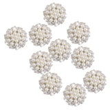 Maxbell 10pcs Crystal Rhinestone Pearl Flower Embellishments Button 30mm - Aladdin Shoppers
