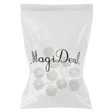 Maxbell 10pcs Crystal Rhinestone Pearl Flower Embellishments Button 30mm - Aladdin Shoppers