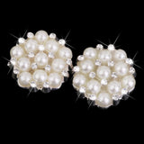 Maxbell 6xCrystal Diamante Pearl Flower Buttons FLATBACK Embellishment D