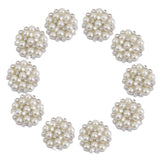 Maxbell 6xCrystal Diamante Pearl Flower Buttons FLATBACK Embellishment D