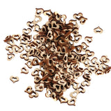 Maxbell 6x3mm Wooden Blank Hollow Heart Embellishments DIY Crafts 10mm 100pcs
