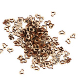Maxbell 6x3mm Wooden Blank Hollow Heart Embellishments DIY Crafts 10mm 100pcs