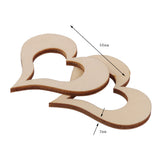 Maxbell 3mm Wooden Blank Hollow Heart Embellishments DIY Crafts 50mm 25pcs