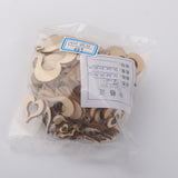 Maxbell 3mm Wooden Blank Hollow Heart Embellishments DIY Crafts 10mm-50mm 100pcs