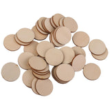 Maxbell 18xUnfinished wood circles Round Shape Pieces For Scrapbooking 50pcs 30mm