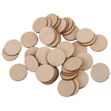Maxbell 8xUnfinished wood circles Round Shape Pieces For Scrapbooking 25pcs 50mm