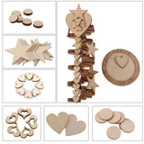 Maxbell 6xUnfinished wood circles Round Shape Pieces For Scrapbooking 25pcs 50mm