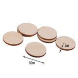 Maxbell 6xUnfinished wood circles Round Shape Pieces For Scrapbooking 25pcs 50mm
