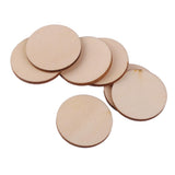 Maxbell 6xUnfinished wood circles Round Shape Pieces For Scrapbooking 25pcs 50mm
