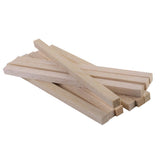 Maxbell 8x10pcs Natural Wood Sticks DIY Hobby Craft 10x10mm