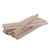 Maxbell 8x10pcs Natural Wood Sticks DIY Hobby Craft 10x10mm