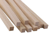 Maxbell 8x10pcs Natural Wood Sticks DIY Hobby Craft 10x10mm