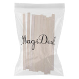 Maxbell 8x10pcs Natural Wood Sticks DIY Hobby Craft 10x10mm