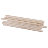 Maxbell 12x10pcs Natural Wood Sticks DIY Hobby Craft 8x8mm
