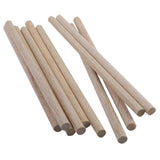 Maxbell 12x10pcs Natural Wood Sticks DIY Hobby Craft 8x8mm