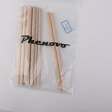 Maxbell 12x10pcs Natural Wood Sticks DIY Hobby Craft 8x8mm