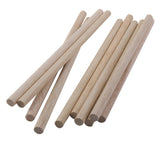 Maxbell 12x10pcs Natural Wood Sticks DIY Hobby Craft 8x8mm