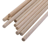 Maxbell 12x10pcs Natural Wood Sticks DIY Hobby Craft 8x8mm