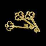 Maxbell 4x100PCs Gift Metal Charm Pendants Hollow Key Golden Alloy Charms 22mmx10mm