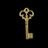 Maxbell 4x100PCs Gift Metal Charm Pendants Hollow Key Golden Alloy Charms 22mmx10mm