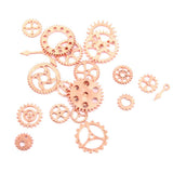 Maxbell 20pcs Gear pendant Watch Parts Wheels charm Pendant Findings Rose golden - Aladdin Shoppers