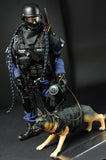 Maxbell 1/6 SWAT Police Door Breacher & Attack Dog Shepherd Action Figure Toys
