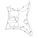 Maxbell 2Pcs 3 Ply Quality Guitar Pick Guard for Ibanez RG 350 DX Black + White
