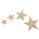 Maxbell 8x50/25/10pcs Wood Stars Craft Scrapbooking Embellishment 50pcs 40mm