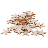 Maxbell 8x50/25/10pcs Wood Stars Craft Scrapbooking Embellishment 50pcs 40mm