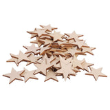 Maxbell 8x50/25/10pcs Wood Stars Craft Scrapbooking Embellishment 50pcs 40mm