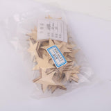 Maxbell 8x50/25/10pcs Wood Stars Craft Scrapbooking Embellishment 50pcs 40mm