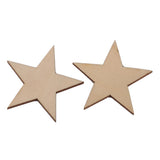 Maxbell 6x50/25/10pcs Wood Stars Craft Scrapbooking Embellishment 50pcs 40mm