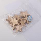 Maxbell 8x50/25/10pcs Wood Stars Craft Scrapbooking Embellishment 25pcs 50mm