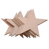 Maxbell 3mm Thick Star Shape Wooden Embellishments for DIY Crafts 10pcs 100mm