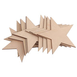 Maxbell 3mm Thick Star Shape Wooden Embellishments for DIY Crafts 10pcs 100mm