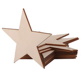 Maxbell 3mm Thick Star Shape Wooden Embellishments for DIY Crafts 10pcs 100mm