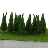 Maxbell 4xPagoda Trees Model Train Railroad Scenery 50pcs 1:100 Green