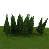 Maxbell 4xPagoda Trees Model Train Railroad Scenery 50pcs 1:100 Green