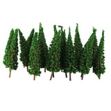 Maxbell 4xPagoda Trees Model Train Railroad Scenery 50pcs 1:100 Green