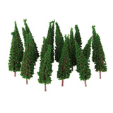 Maxbell 4xPagoda Trees Model Train Railroad Scenery 50pcs 1:100 Green