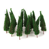 Maxbell 4xPagoda Trees Model Train Railroad Scenery 50pcs 1:100 Green