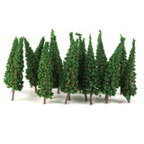 Maxbell 4xPagoda Trees Model Train Railroad Scenery 50pcs 1:100 Green