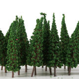 Maxbell 4xPagoda Trees Model Train Railroad Scenery 50pcs 1:100 Green