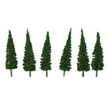 Maxbell 4xPagoda Trees Model Train Railroad Scenery 50pcs 1:100 Green